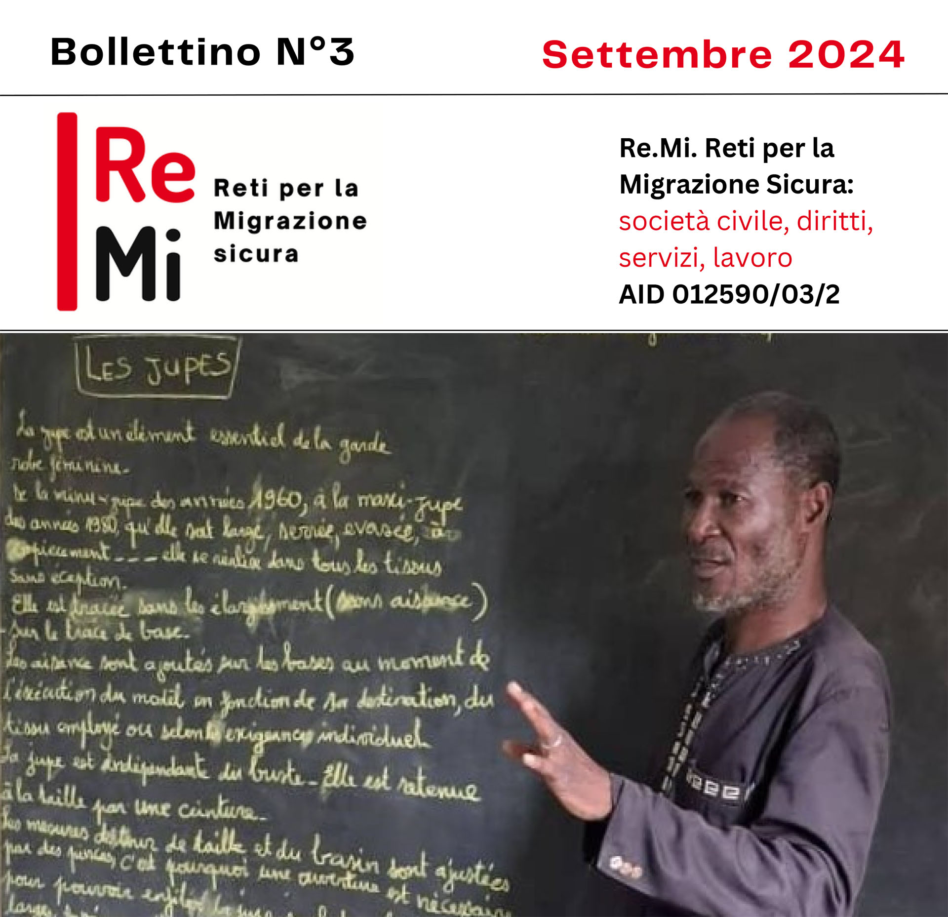 Bollettino informativo N°3: Gli sportelli del progetto Re.Mi. un anno di lavoro – Settembre 2024